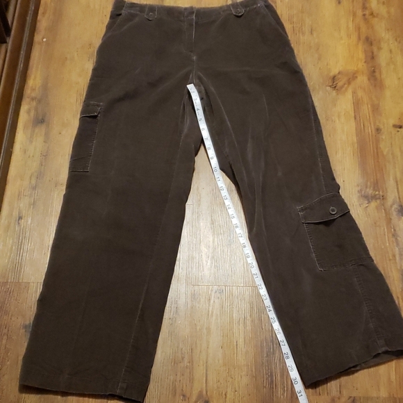 J.jill soft flocked wide leg cargo style brown - Picture 2 of 6